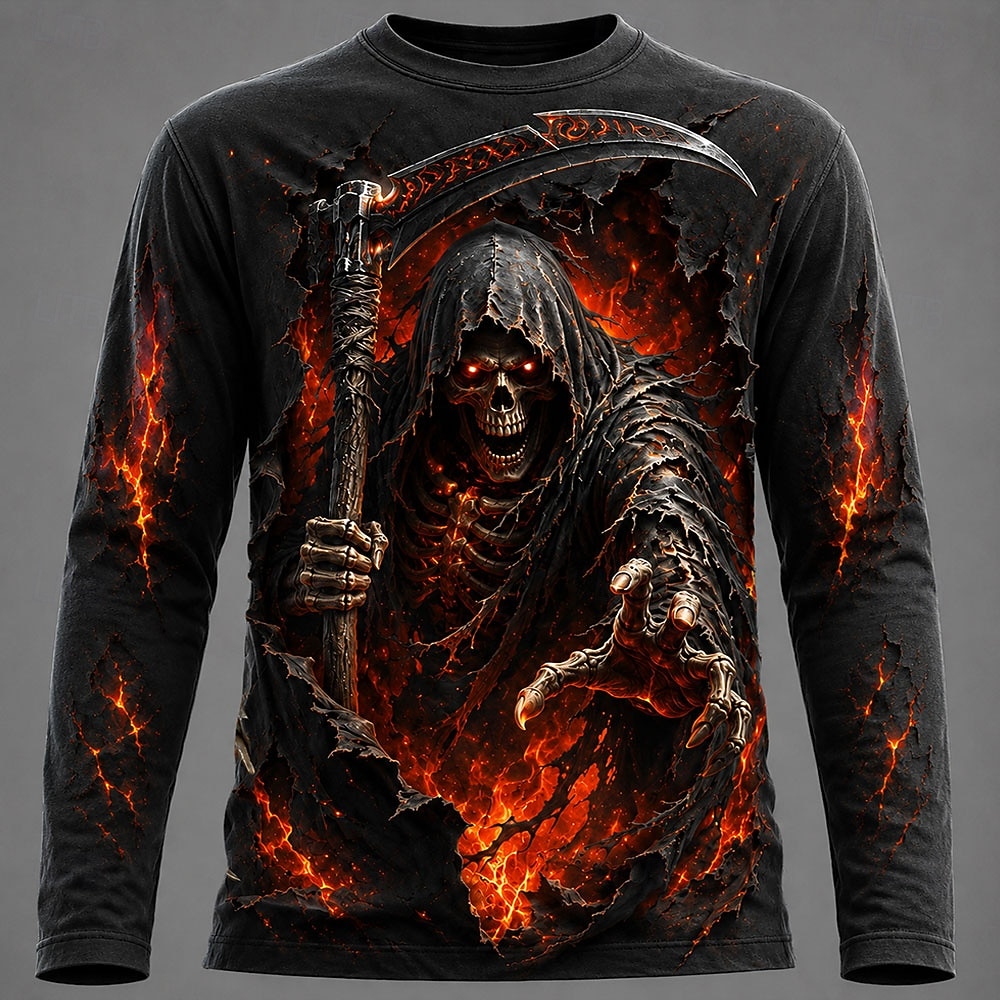 Men'S Fashion T Shirts - Maglietta a maniche lunghe da uomo
