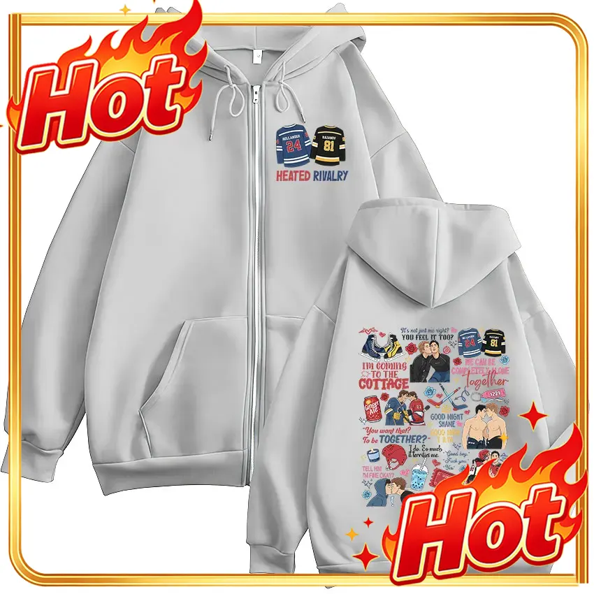 Mens Fashion Zip Up Hoodies - Felpa con cappuccio e zip, stampa