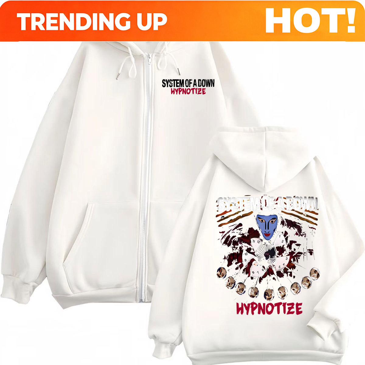 Felpa con cappuccio e zip con  - Mens Fashion Zip Up Hoodies recensione e prezzo