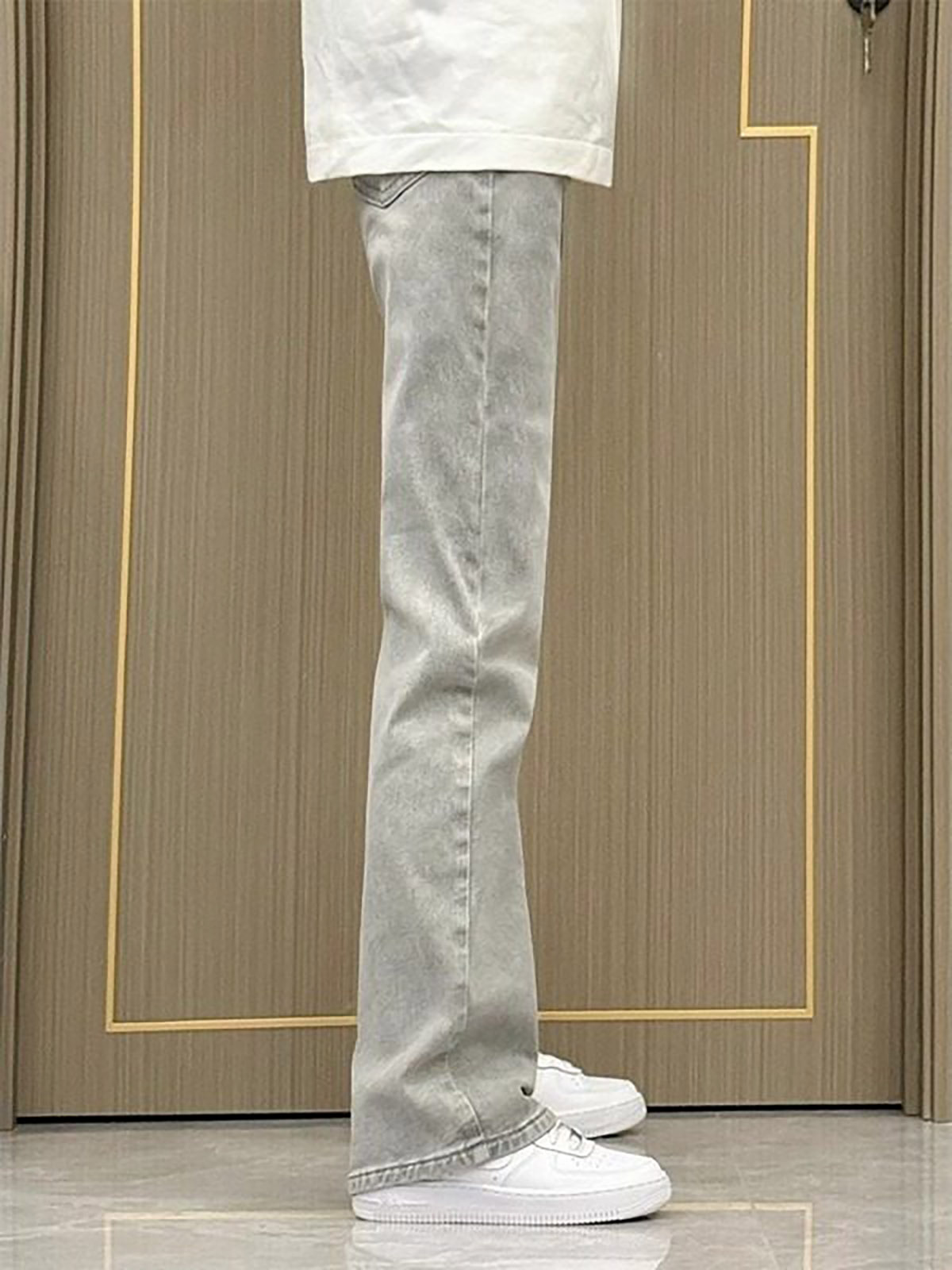 Jeans da uomo a gamba dritta,  - Men'S Fashion Grey Jeans recensione e prezzo